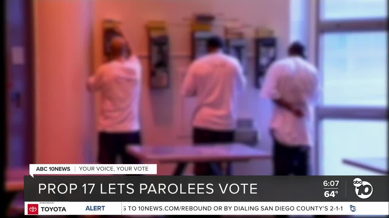 Proposition 17 allows parolees to vote