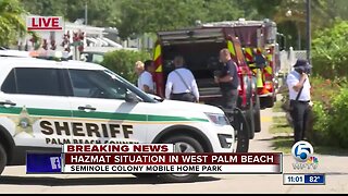 HAZMAT spill at Palm Beach County mobile home park, residents evacuated