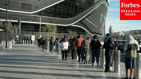 Voters In Las Vegas, Nevada Wait In Line To Cast Their Ballots At Allegiant Stadium | Election Day