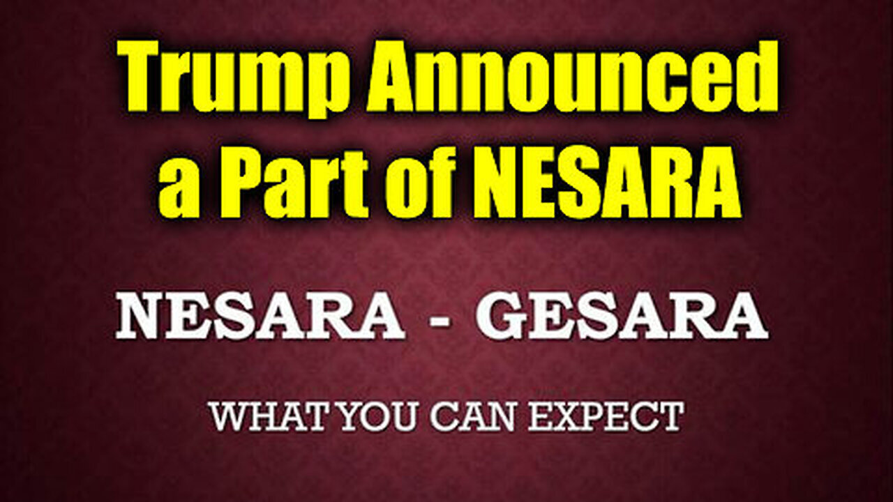 Trump Update - Trump Announced a Part of NESARA