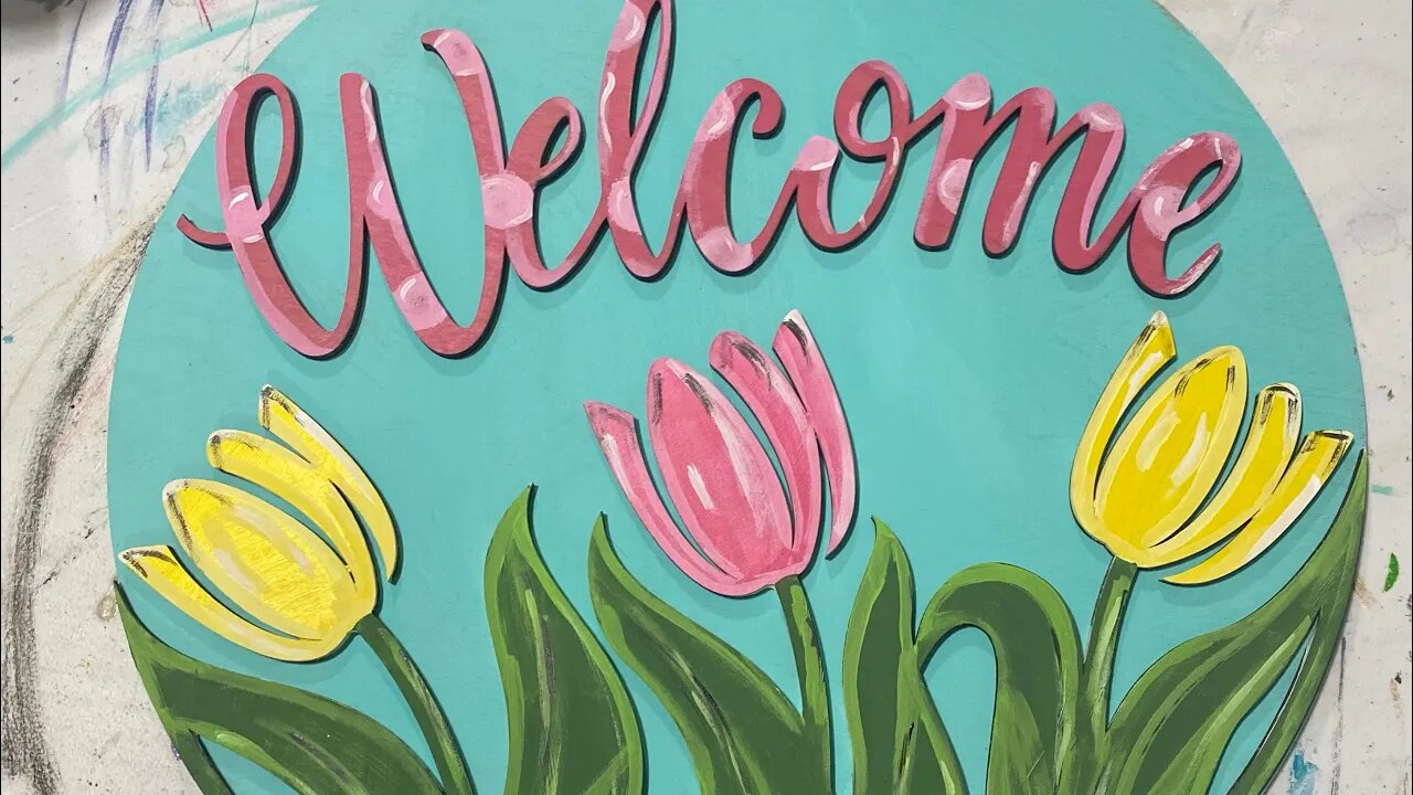 Welcome Tulip Door Hanger Kit