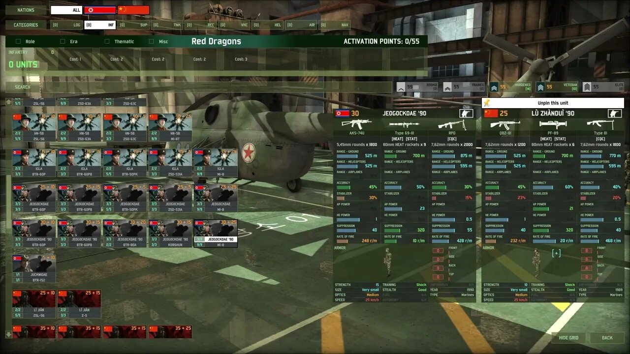 Unit Comparison RED DRAGONS | Shock Infantry