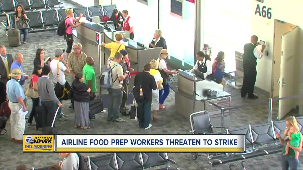 Airline food prep workers threaten to strike