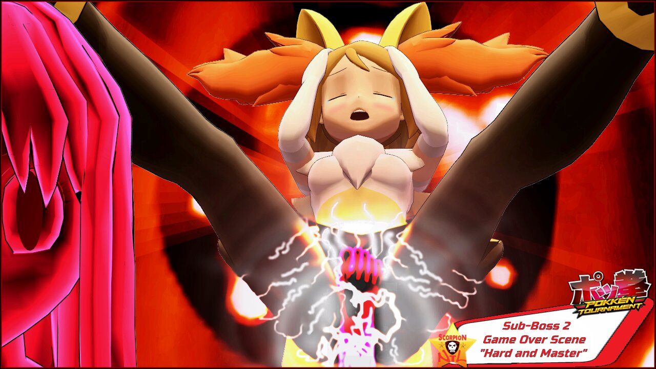 Neo Pokken Tournament Sub Boss Game Over Scene 2 "Hard and Master" (Old Mature Video)