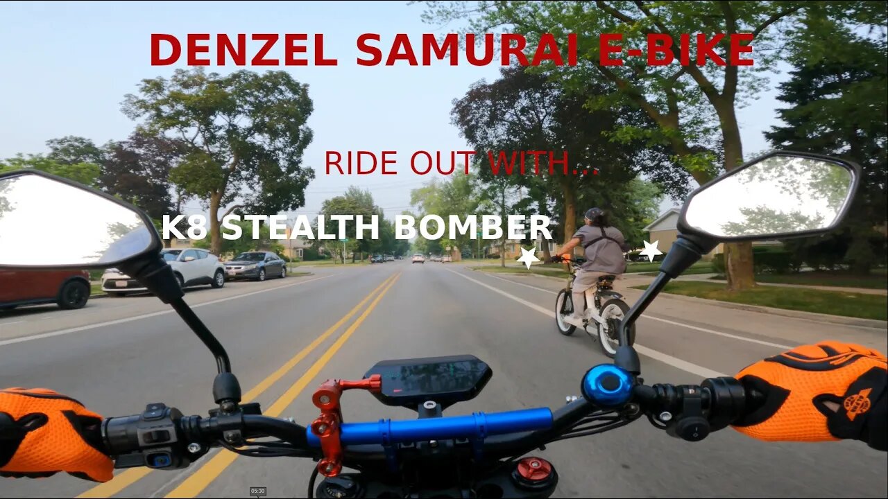 NEW GROUP RIDE : DENZEL SAMURAI + K8 STEALTH BOMBER ENDURO EBIKE IN CHICAGO ALL 4K POV (GOPRO HERO9)