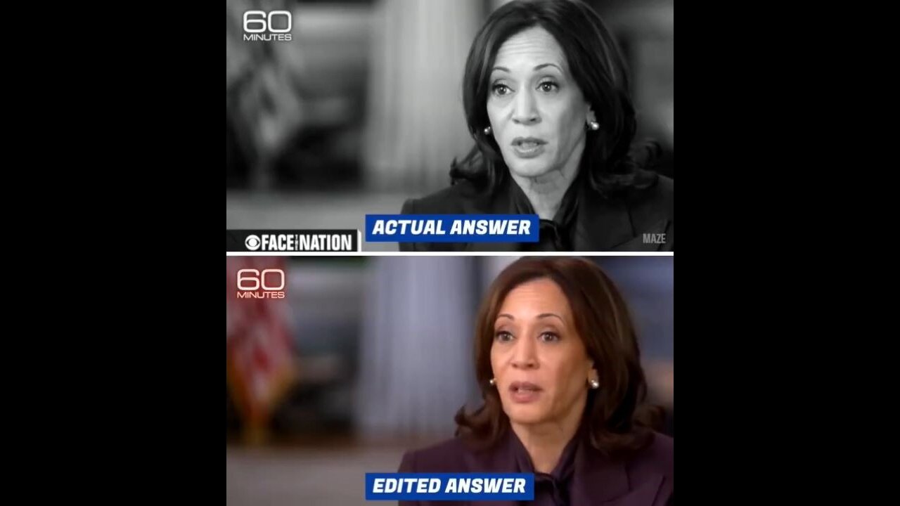 '60 Minutes' Caught Deceptively Editing Kamala's Interview Responses