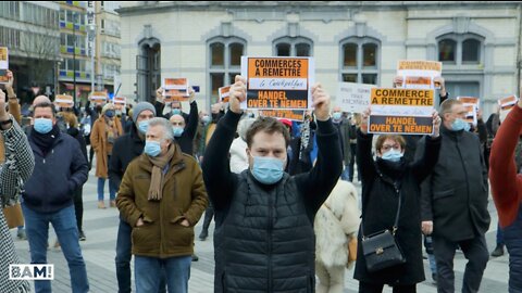 Manifestation des non-essentiels à Charleroi le 5 février 2021