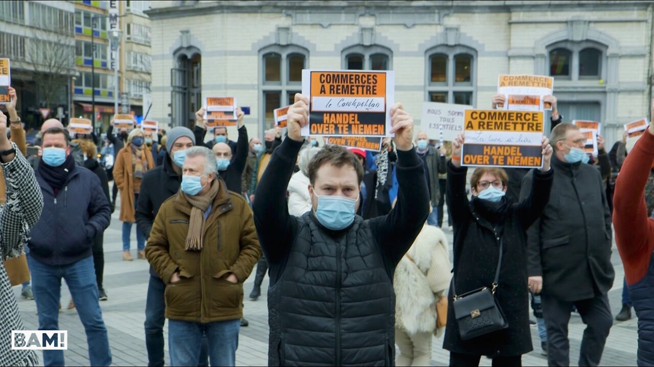 Manifestation des non-essentiels à Charleroi le 5 février 2021