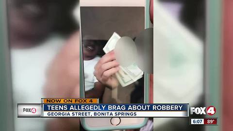 Teens allegedly brag about robbery on Snapchat