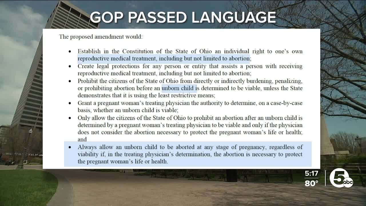 GOP changes mentions of 'fetus' in proposed abortion amendment to 'unborn child'