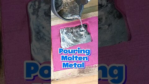 DIY Metal Casting with Kinetic Sand #shorts #shortsfeed #diy