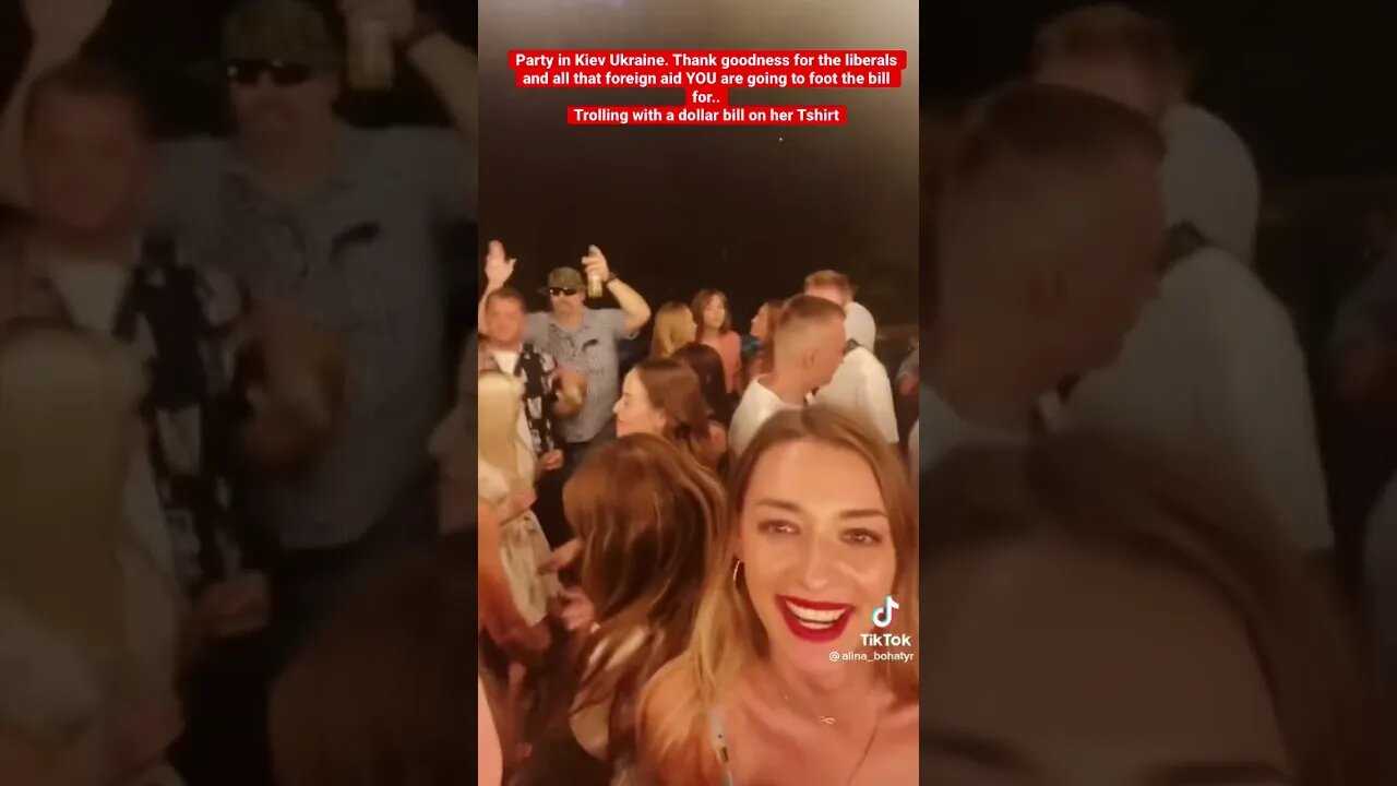 Party time in Kiev Ukraine.. all thanks to the Liberals and YOUR hard earned 💰. Look at he tshirt