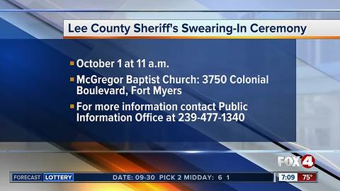 New Lee County Sheriff to be sworn in Monday