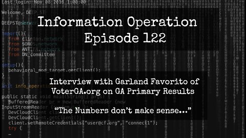 IO Episode 122 - Garland Favorito On GA Primary - "I Don't Believe These Results"