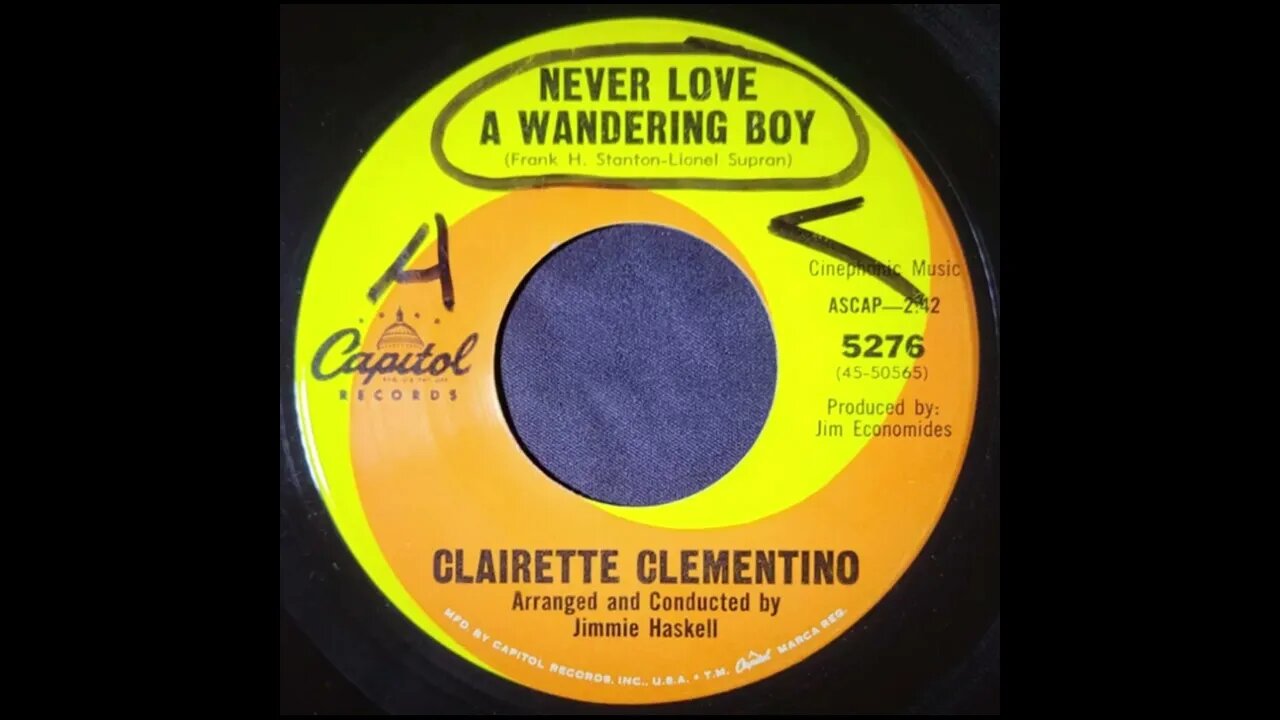 Clairette Clementino – Never Love a Wandering Boy