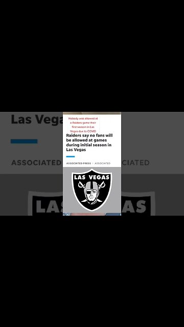 Nobody was allowed a raiders game their first season in Las vegas due to covid