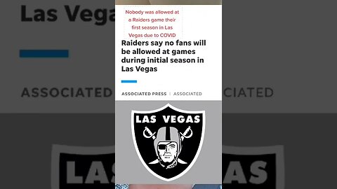 Nobody was allowed a raiders game their first season in Las vegas due to covid