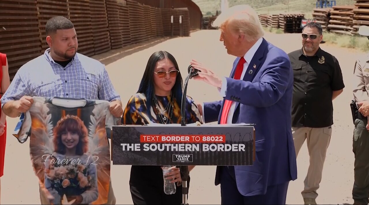 Mother Of Jocelyn Nugaray With Trump At AZ Border Pleads For Border Control To Stop 'Heinous' Crimes