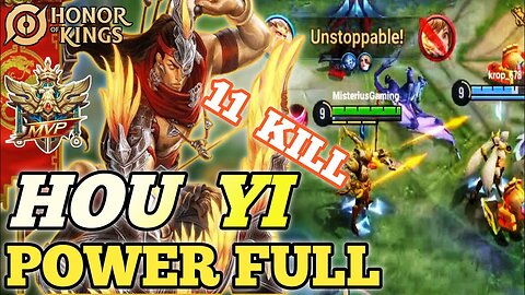 Honor of Kings (HOK) Hou Yi Marksman power full Gameplay 💯% Broken - Honor of Kings