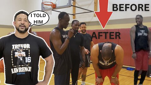 3V3 basketball against a 6'9 retired Pro Basketball player... This happened.