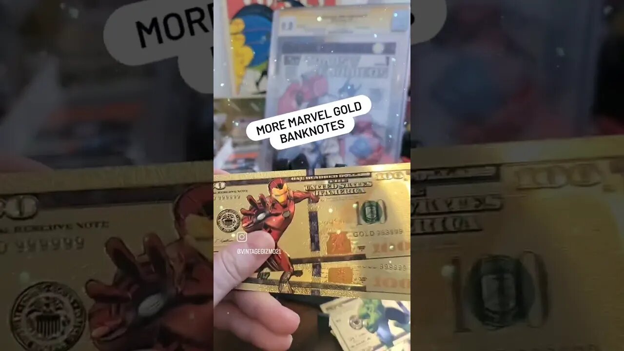 Marvel 24 kt gold banknotes