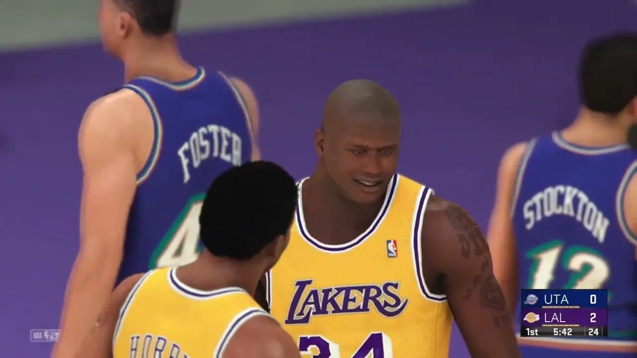 97/98 West Semi Finals Jazz vs. Lakers Game 3 - NBA2K23 Gameplay