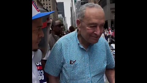 Evil Chuck Schumer Gets Pissed Off At Hispanics Getting In His Face In New York City