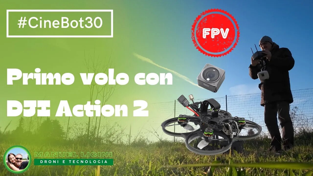 Primo volo con DJI Action 2 su CineBot30