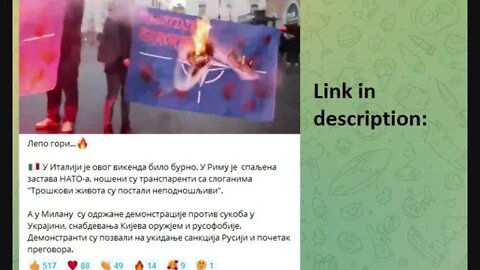 Italian protesters burned NATO flag