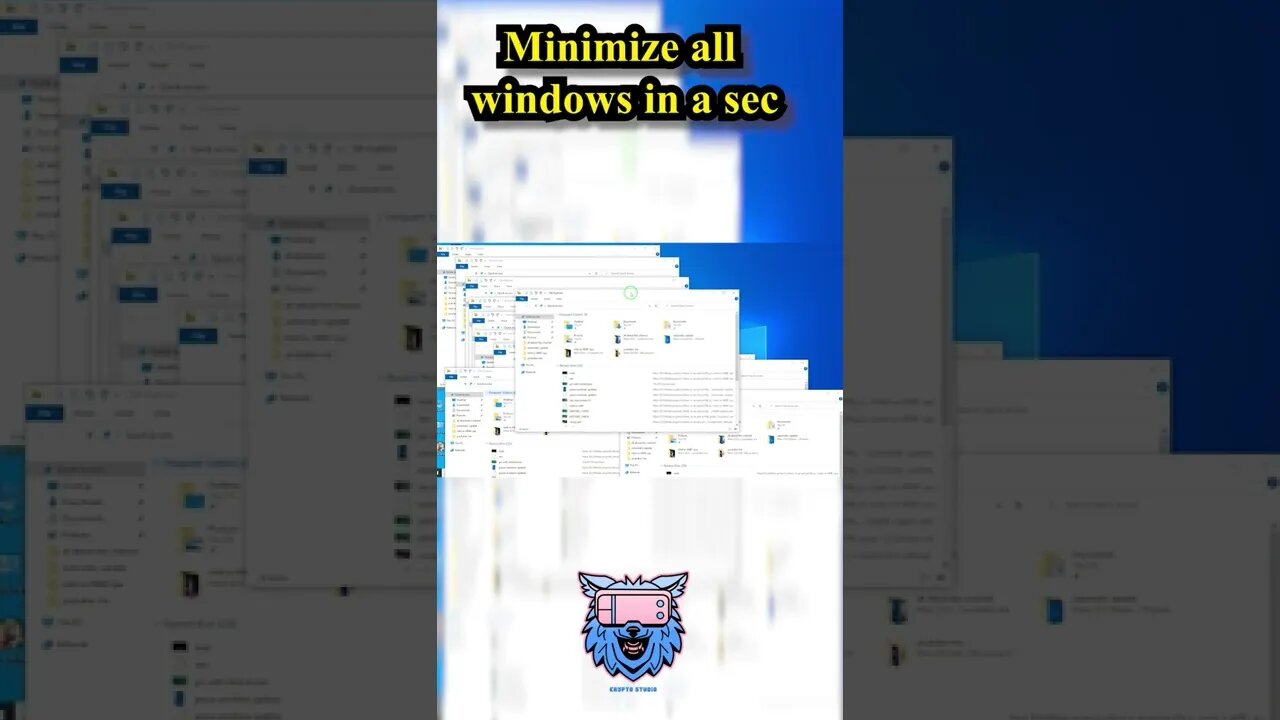 Minimize multiple windows at ones and fast 😱🤯😍 #ps #fastpc #minimize #windows10 #tips #windowstips