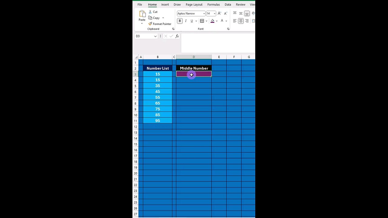 Master the MEDIAN Formula in Excel! #Excel #ExcelTips #ExcelTutorial #MSExcel #MicrosoftExcel