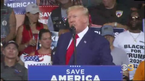 Trump blasts Philadelphia, President Biden during rally for Mastriano, Oz