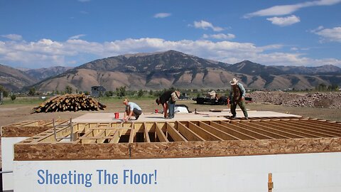 Sheeting the Floor! The Cellar Now Has a Roof - Family Team Work & Unexpected Rain Storm