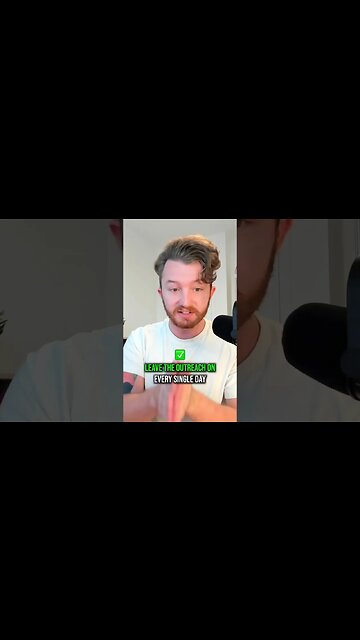 Never stop your outreach efforts