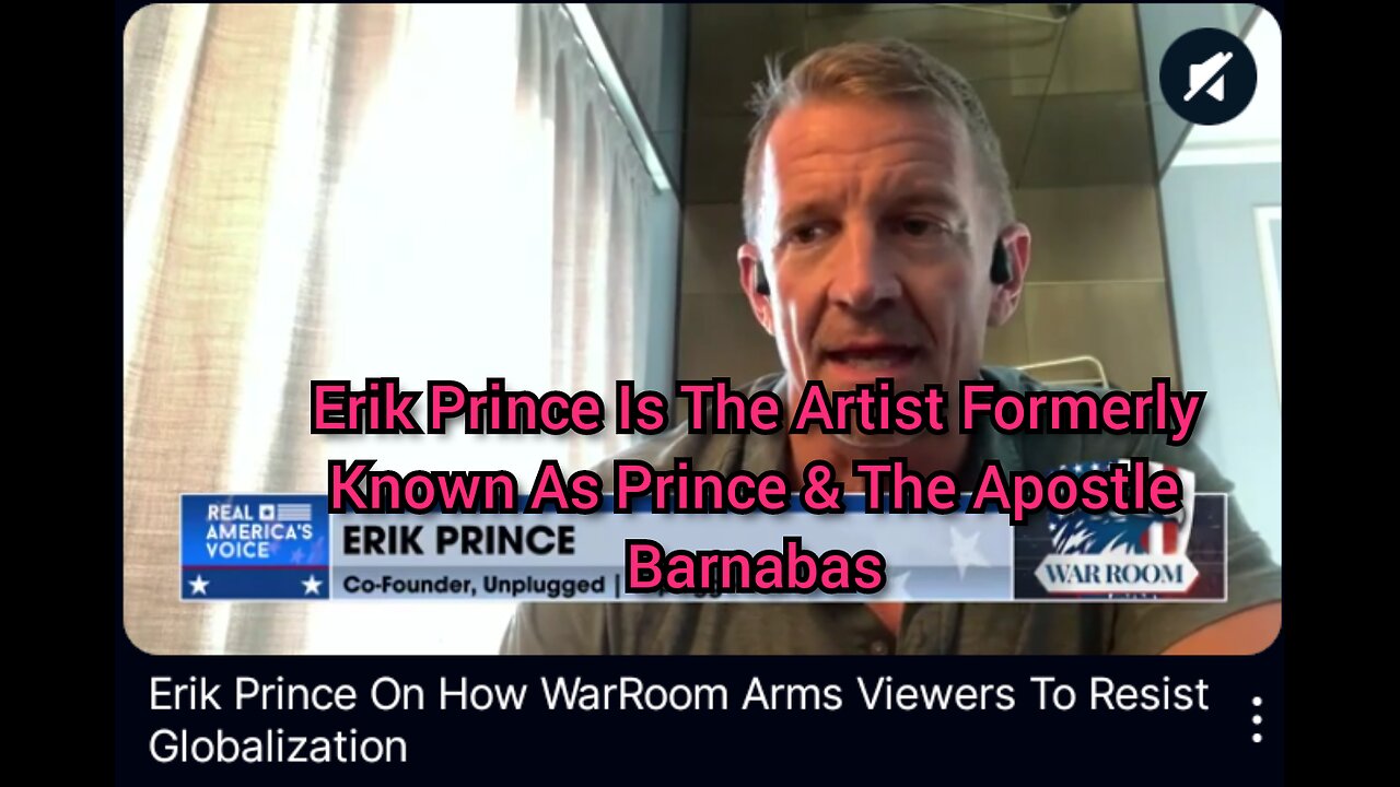 Erik Prince Is The Artist Formerly Known As Prince And The Apostle Barnabas