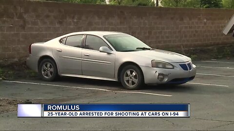 Police: Suspect arrested in 2 connected shootings near I-94 and I-275 in Romulus