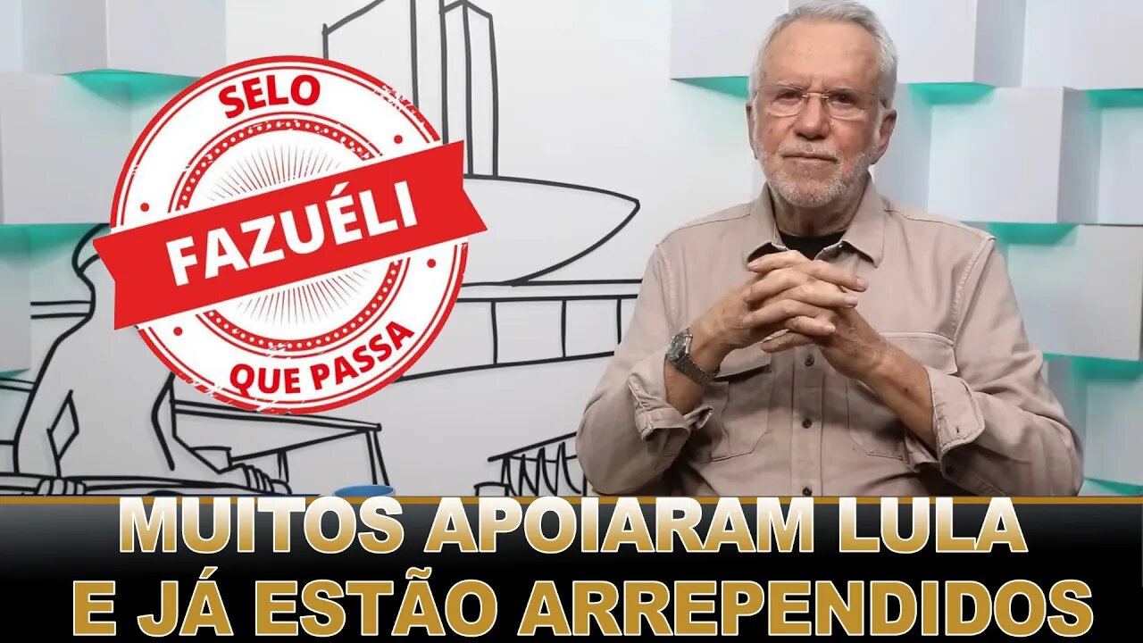 Grande mídia e outros apoiaram lula e estão decepcionados [ALEXANDRE GARCIA]