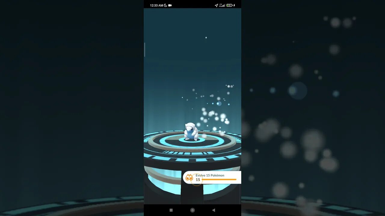 Pokémon GO-Evolving Shiny Alolan Sandshrew