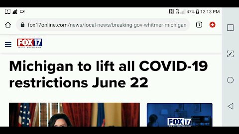 Michigan Lifts Covid 19 Restrictions on Tuesday...