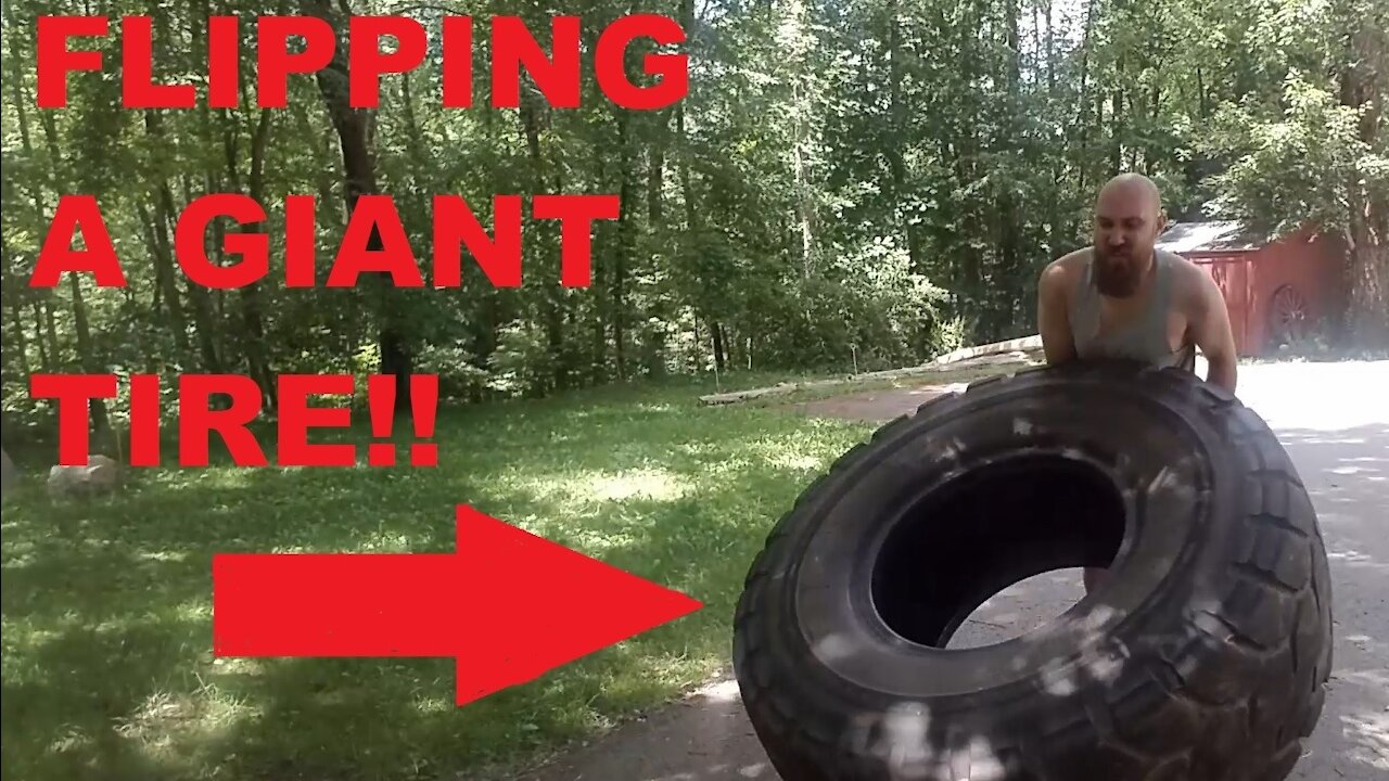 FLIPPING A GIANT TIRE!! - Strongman Episode 2