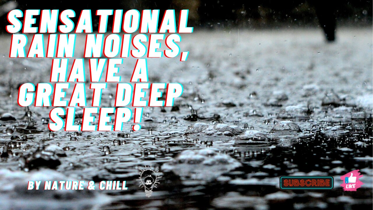 Sensational rain noise, Stress Relief, Deep Sleep, Meditation !