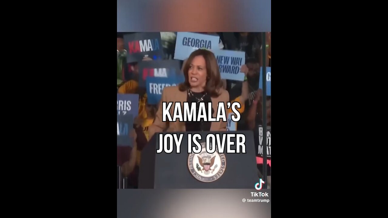 Kabala Harris joyful smile has faded and it has now switched to “hate”