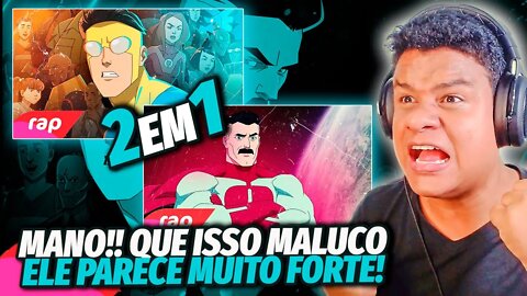 REAGINDO ao 2 EM 1 | INVENCIVEL & OMNI-MAN (NERD HITS) | React Anime Pro