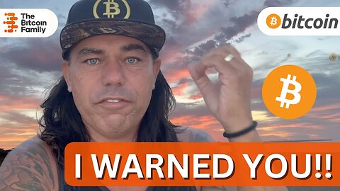 BITCOIN DUMP WAS CAUSED BY THOSE I WARNED YOU FOR!!!