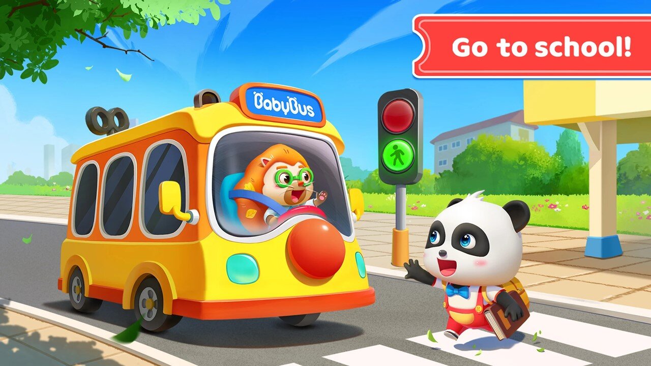 Baby Panda's School Bus | Baby Bus | Babybus Cartoon | Little Panda School Bus | Slowly Gamerz