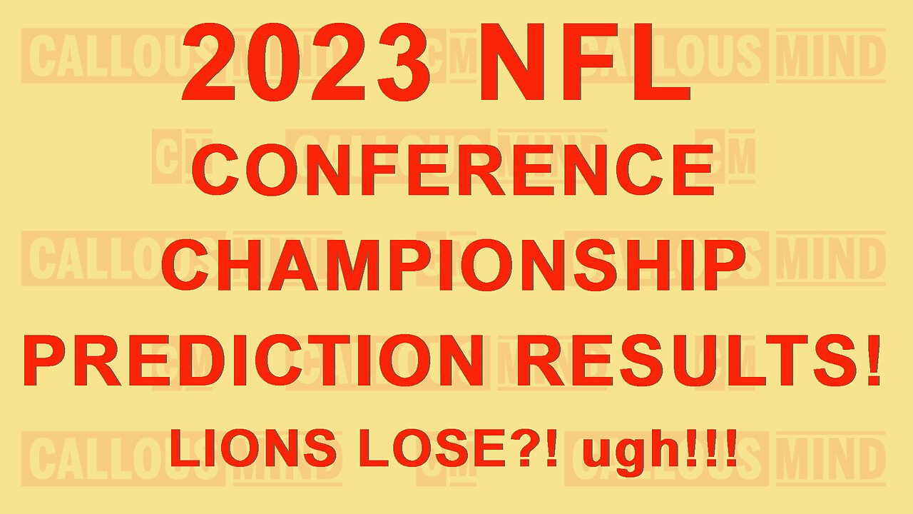 2023 National Football League Conference Championships Prediction Results