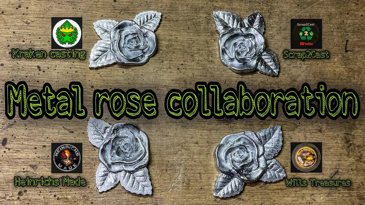 Casting Metal Casting Collaboration (Metal Rose)🔥#melting #zinc