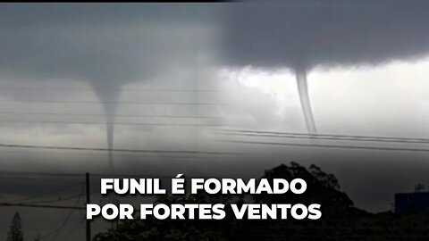 Funil é formado por fortes ventos em Medianeira. Veja as imagens #Shorts