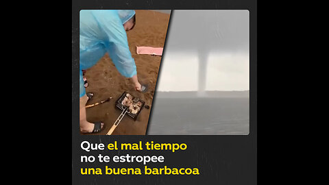 Rusos asan carne pese al tornado que se avecina
