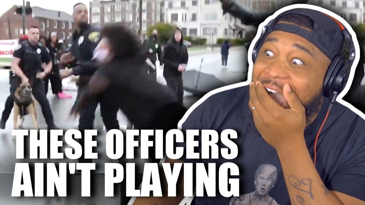 Black Officer PUNCHES "Woman" a unlawful protest?